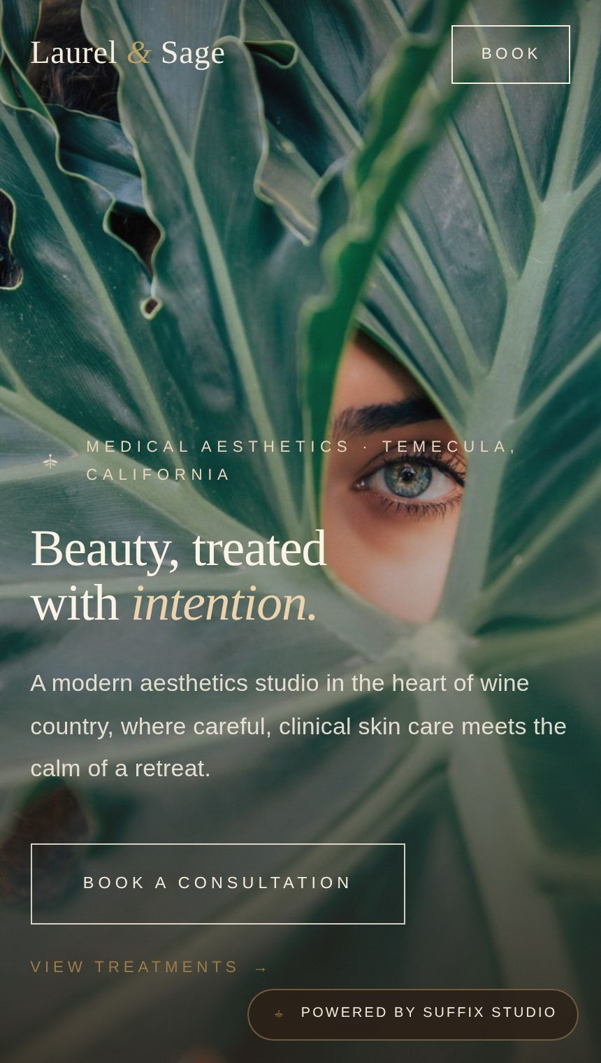 Laurel and Sage website built by Suffix Studio